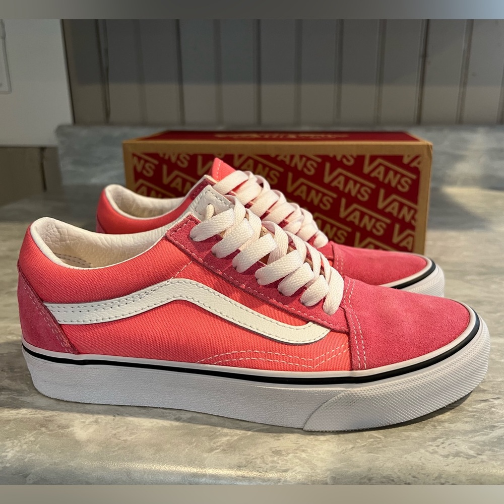 Vans Pink Athletic Shoes Classic Design